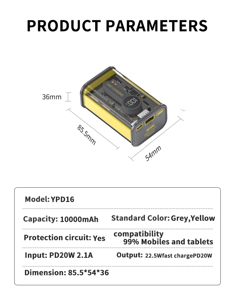 Transparent Mini 10000mah Powerbank He420632a9b9b4e1a8c9b1d708890d434s