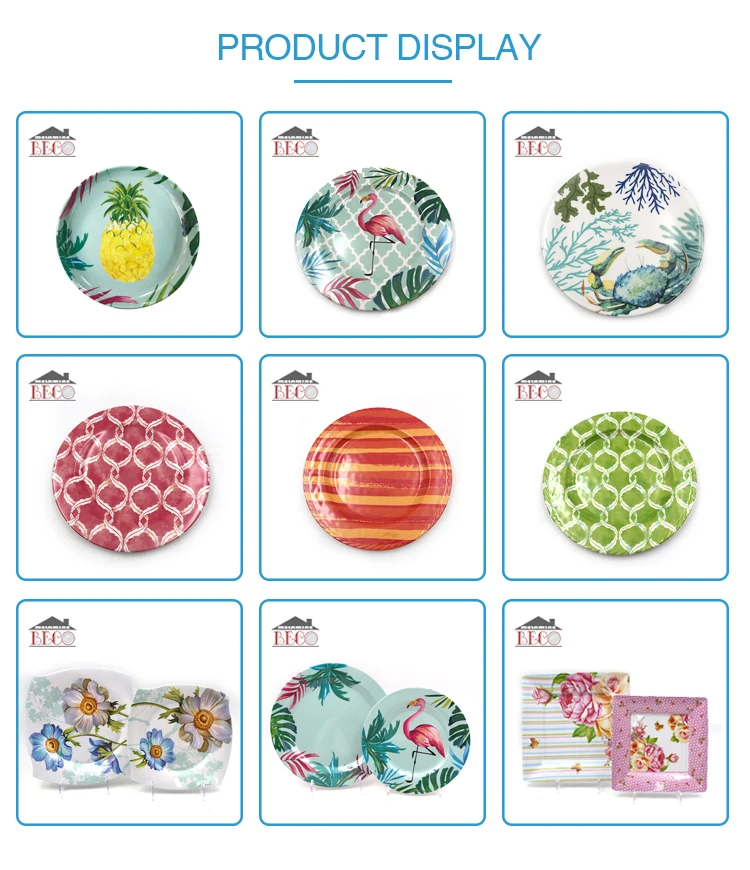 Making Melamine Charger Plates Rectangular Fancy Plastic Decorative Hot Pretty Modern Dish Dinner Plate