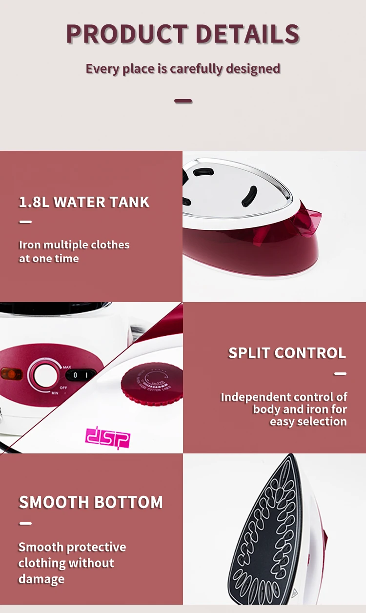 Dsp Professional Electric Portable Laundry Steam With Big Tank Pressing Iron Boiler Machine