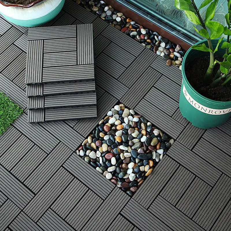 Outdoor Antiuv Interlocking Wood Plastic Flooring Garden Wpc Diy Deck