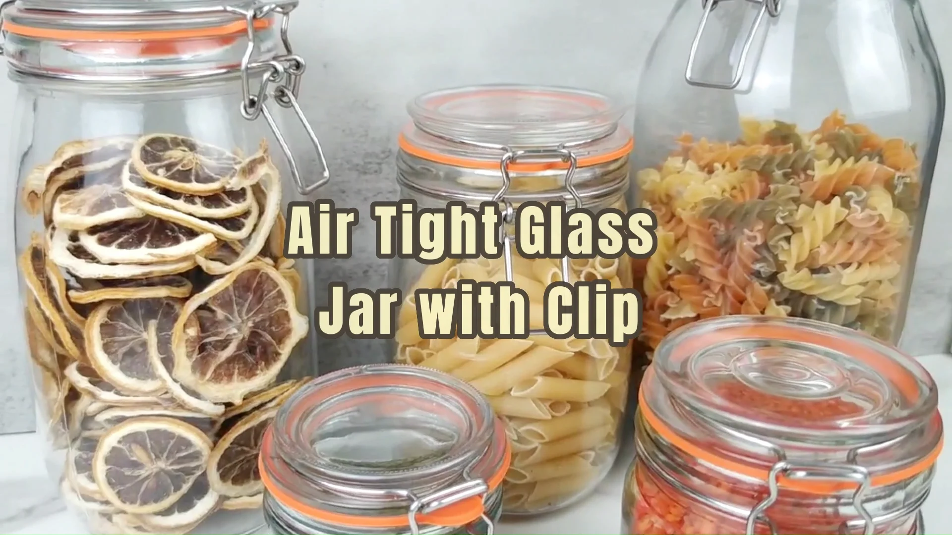 Kitchen 200ml Glass Food Storage Jar With Airtight Lid Glass Jars With