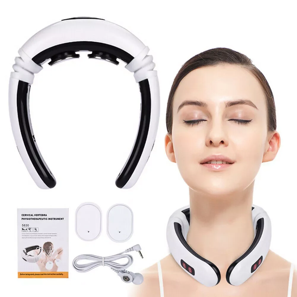 Electric Pulse Kneading  Neck Pain Relief Tool Health Care Relaxation Threapy Cervical Vertebra Kneading Back and Neck Massager