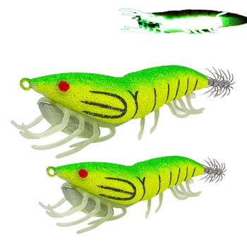 Cheery New Luminous Squid Hook Realistic Bait Shrimp Lure with Soft Feet Plastic Fishing Lure – Soft Lure – view 3
