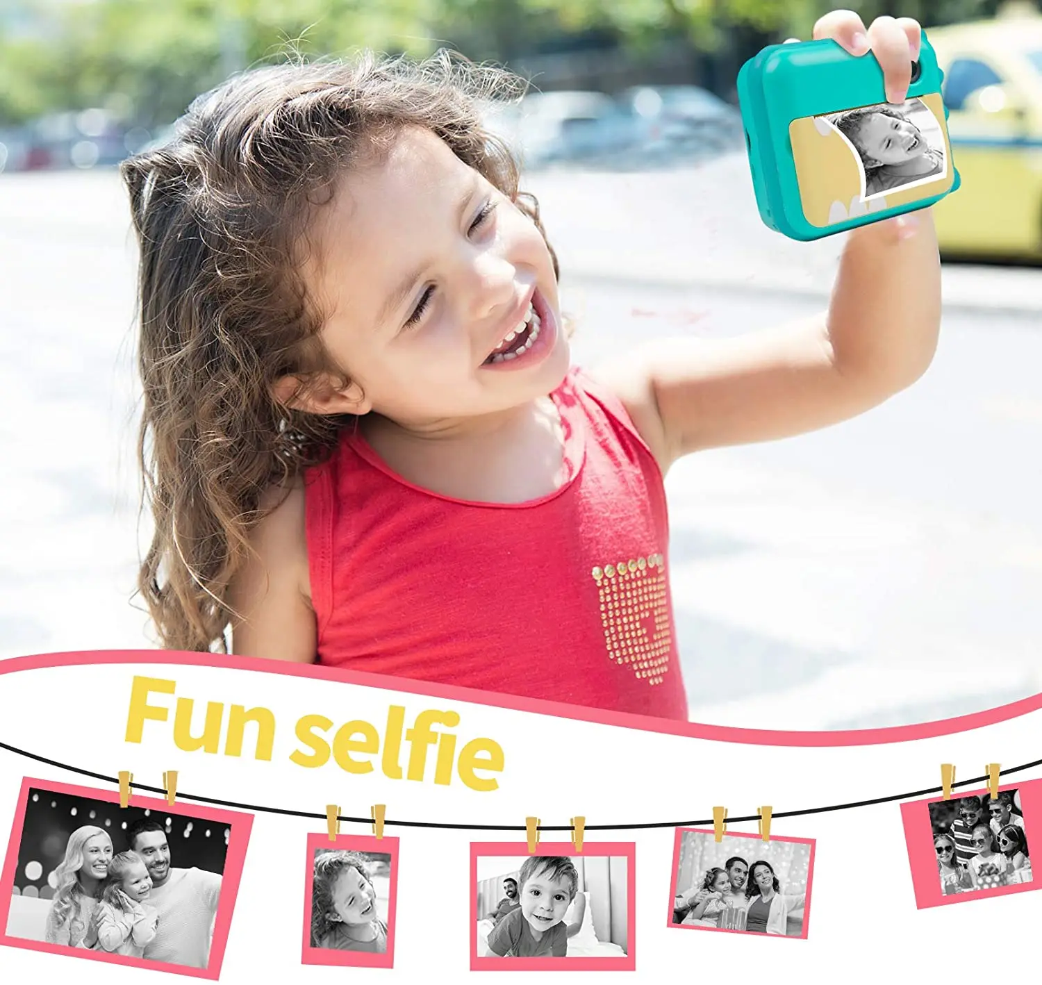 Kids Instant Camera Video Selfie Photo Shooting Digital Camera For Toddlers Photo Printing Camera