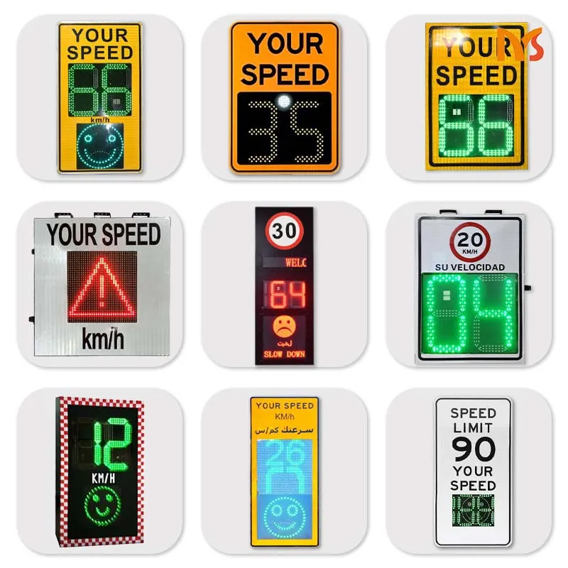 Polic Speed Limit Measuring Solar Radar Enforcement Aluminum Blank Traffic Signs for Traffic in the USA