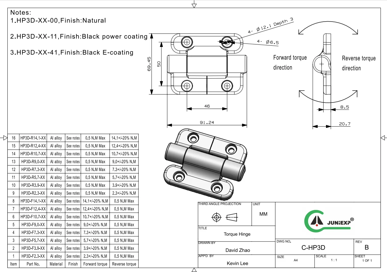 Torque Hinge/friction Hinge/damping Hinge Replacement E610665f050