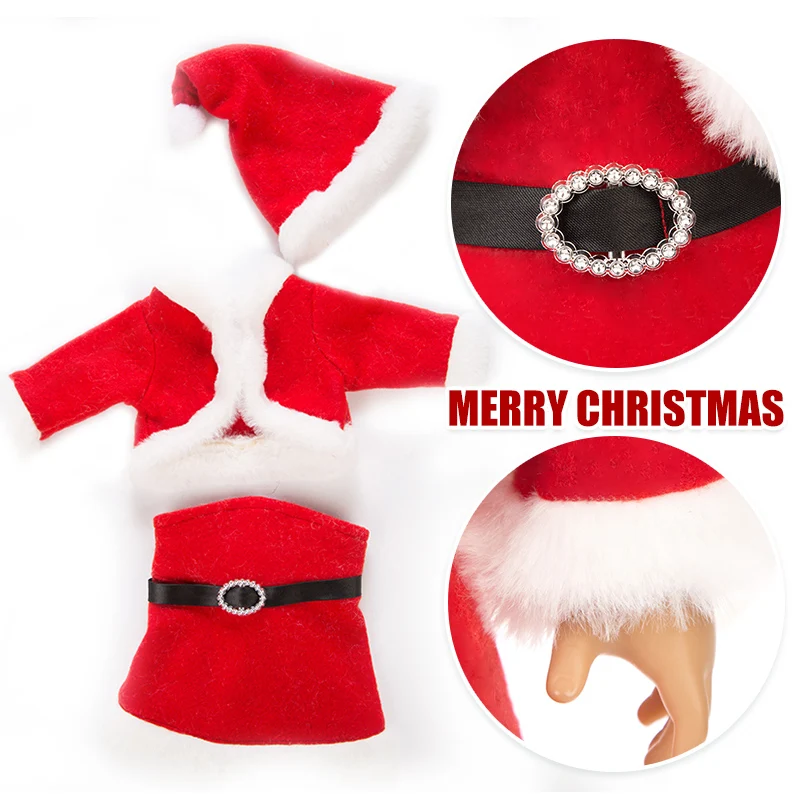 
 Прямая поставка с фабрики, комплект одежды для американской куклы, 18 дюймов, оптовая продажа, индивидуальный дизайн, американская кукла для девочки, Рождественская одежда  