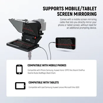 Neewer X11 Aluminium 2-in-1 Teleprompter with Monitor for Interview Use product image