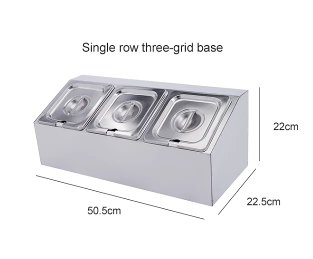 Stainless Steel Sauce Gastronorm Metal Food Container Rack 3/4/5/6/8/10 ...