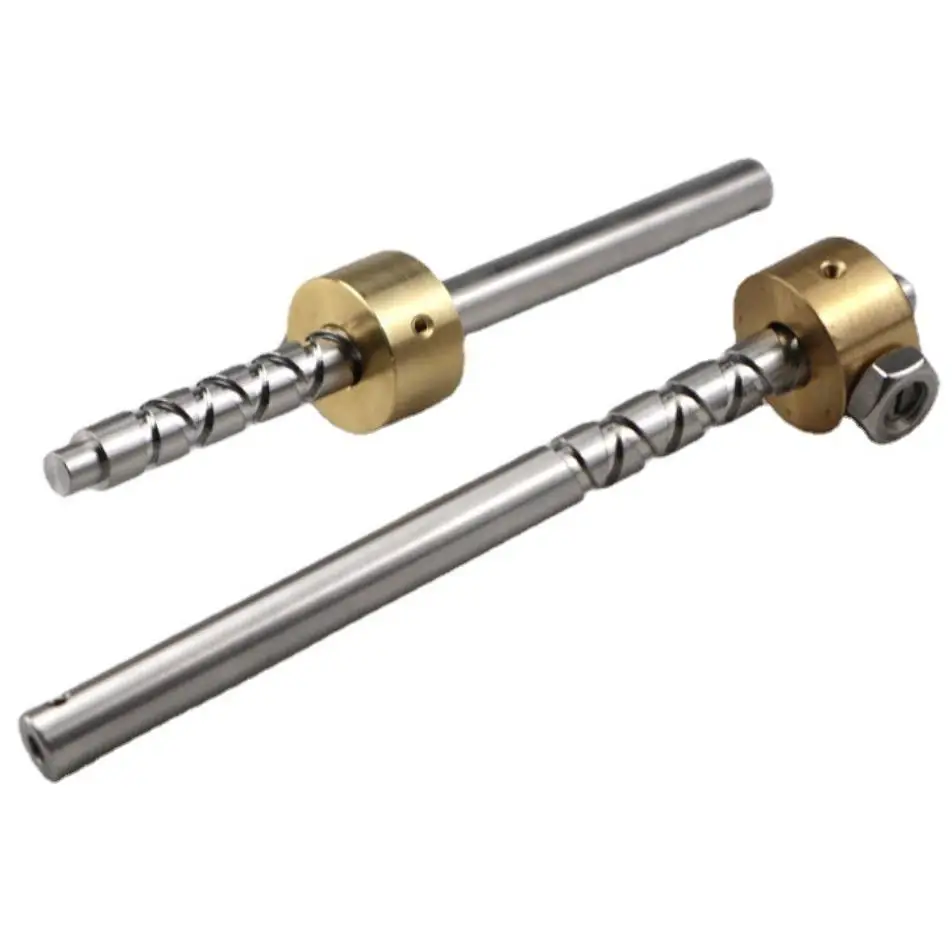 Stainless Steel Reciprocating Screw Shaft Motor Extension 10mm 12mm 15mm Reversing Screws with Brass Nut
