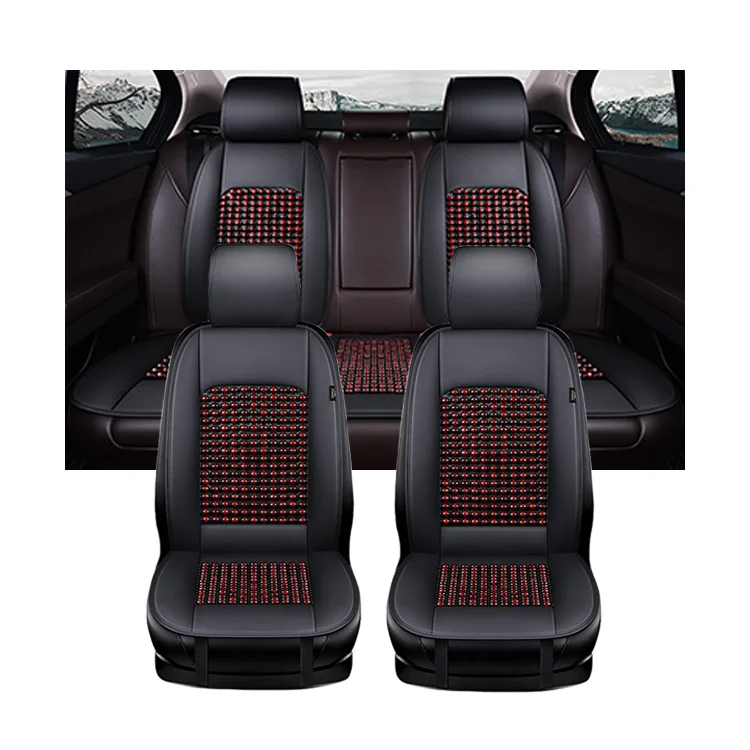 Xiangta искусственная кожа деревянная бусина чехол на сиденье автомобиля летние детали сиденья дизайн деревянные бусины продукт