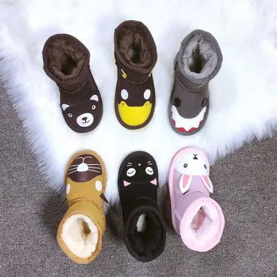 China wholesale kids winter snow ankle boots for children winter girls cute fur boots shoes for kids baby - Image 3