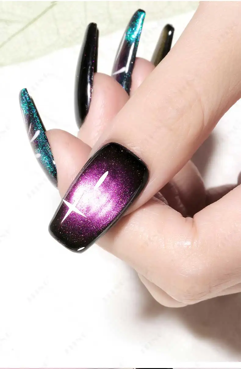 Jting 12colors Unique 10d Cat Eye Gel Sparkle Firework Effect