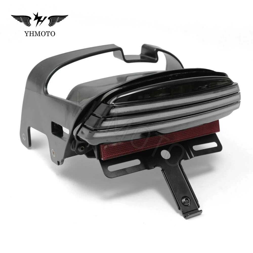 HTTMT- US Smoked Tri-Bar Wide Fender LED Tail Light Bracket For