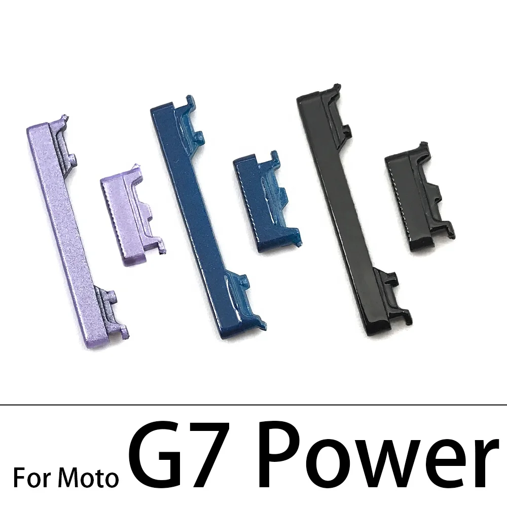 New Style Side Keys Power Volume Button Replacement Part for Moto G9 Power G8 Plus G7 Play Mobile Phone Accessories