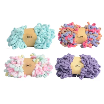 Wholesale Chunky Loop Chenille Yarn With Multiple Colors Soft 100% ...