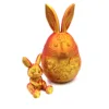 Oeuf de lapin tournesol 15,2 cm - Dégradé rouge et or