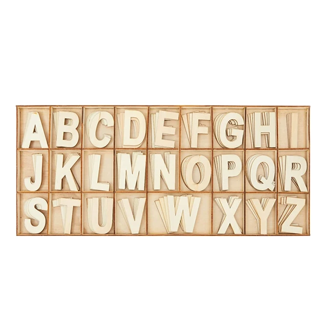 Wooden Alphabet Letters For Crafts Wooden English Letters Combo Set For ...