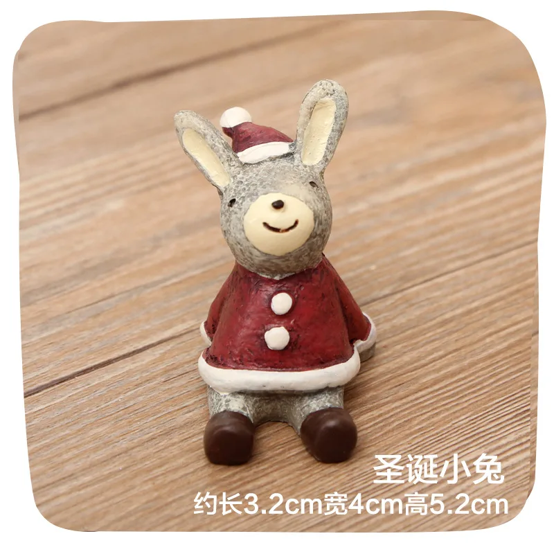 Zakka grocery Office desktop resin crafts Christmas gift animal ornaments
