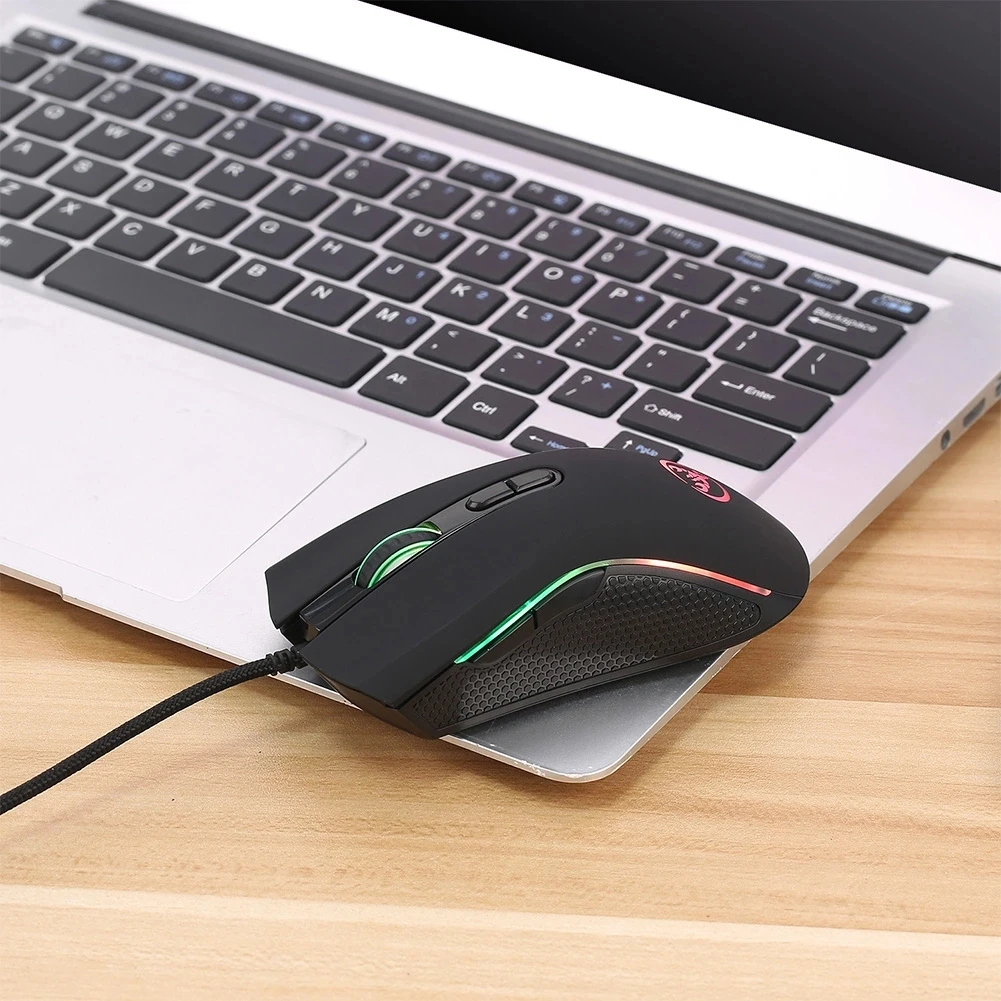 2020 Hot Selling A869 7 Colors Led Glowing Optical USB Wired Mouse Computer Accessories 7 Buttons Gaming Mouse For PC Laptop