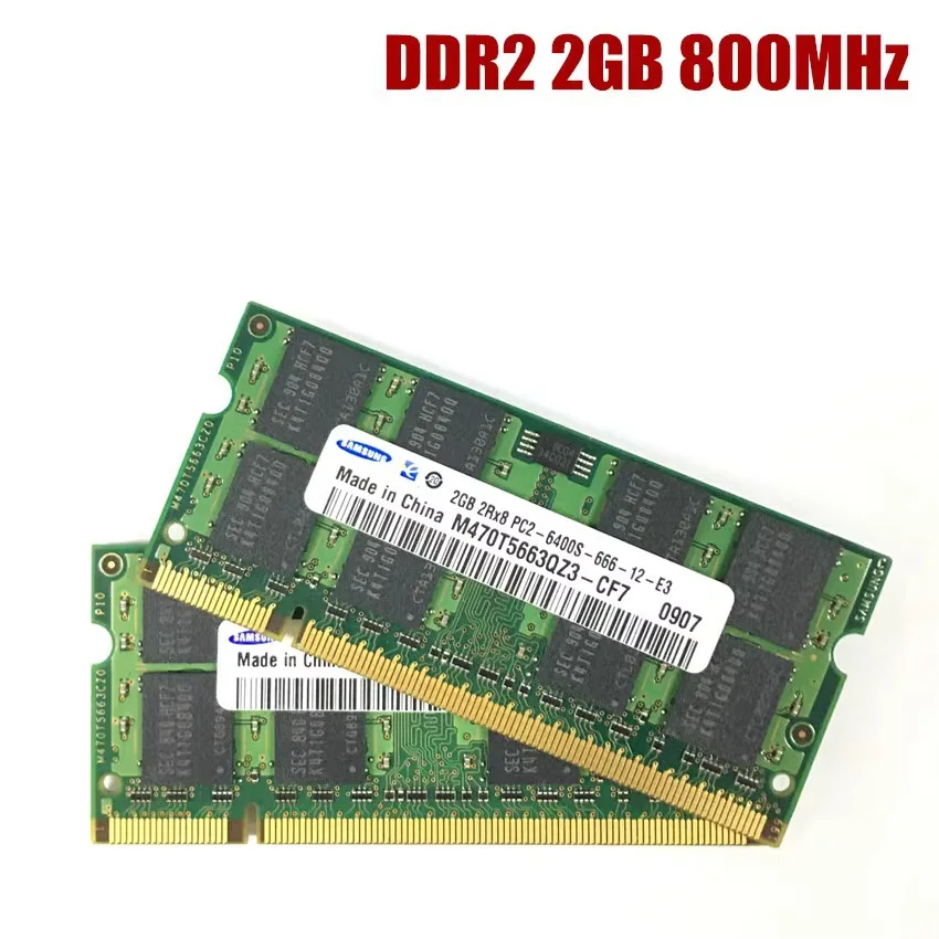 Random Hynix Uskingston Krsamsung Memory Module 1g 2g 1GB 2GB DDR2 667MHz 800MHz 6400S 5300S Laptop Memory