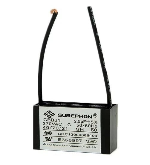 Factory Direct Sales CBB61 4uf 450v 50hz 60hz Capacitor High Quality Celling Motor Fan P2 Capacitor Cbb61 for Switching