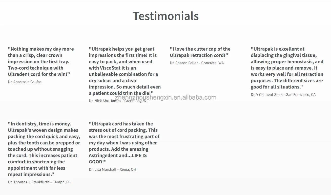 Ultradent Ultrapack Dental Retraction Cord Knitted Epinephrine Knitted