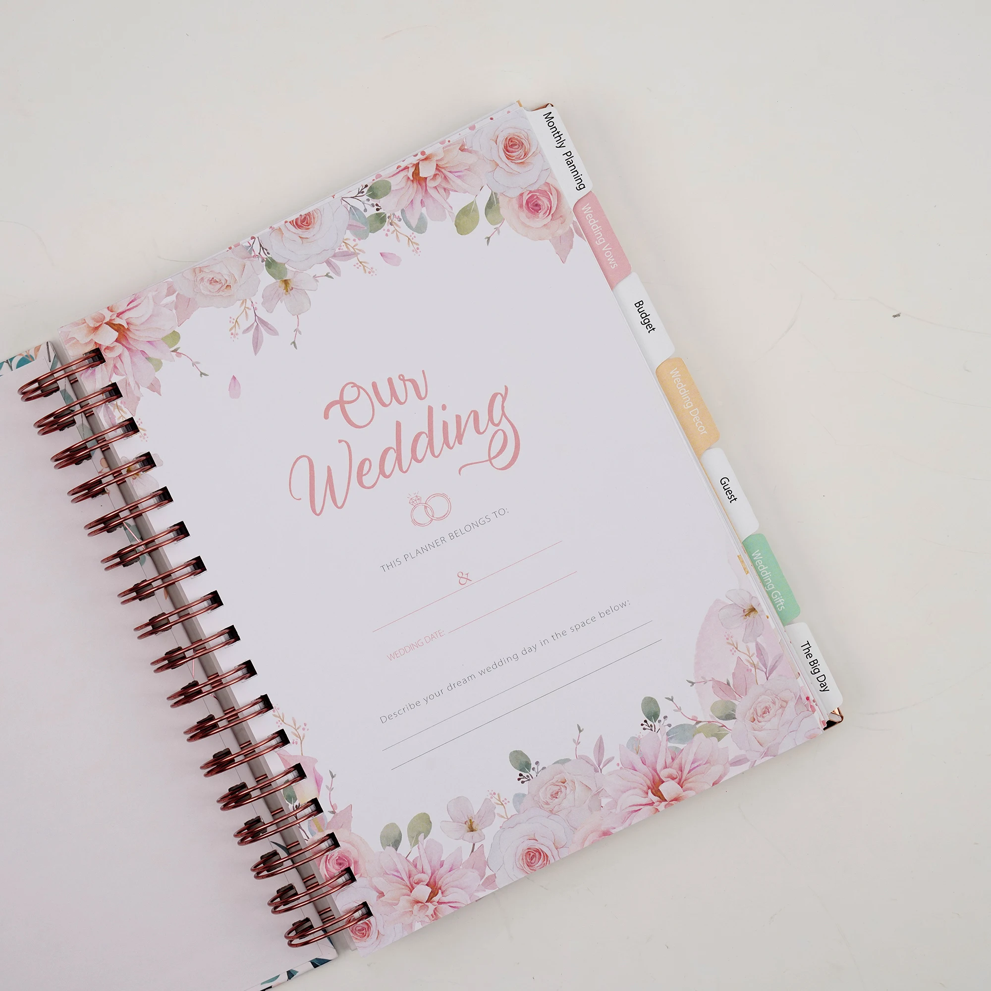 Luxury Custom Binder Wed Planner Set White My Wedding Planner Book