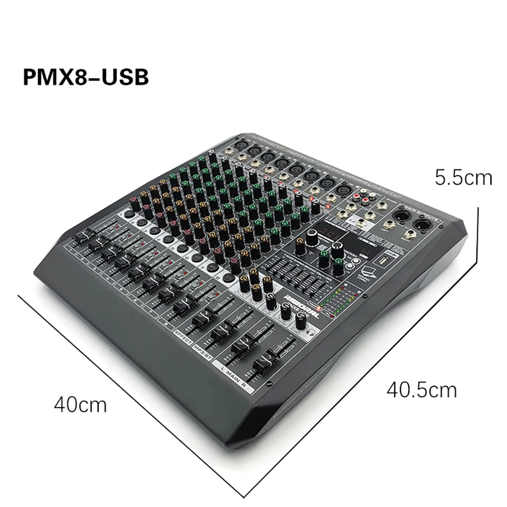 Pmx8 공장 직접 판매 성능 무대 오디오 믹서 사운드 8 채널 256dsp 48v 전문 디지털 믹서 Buy 디지털 오디오