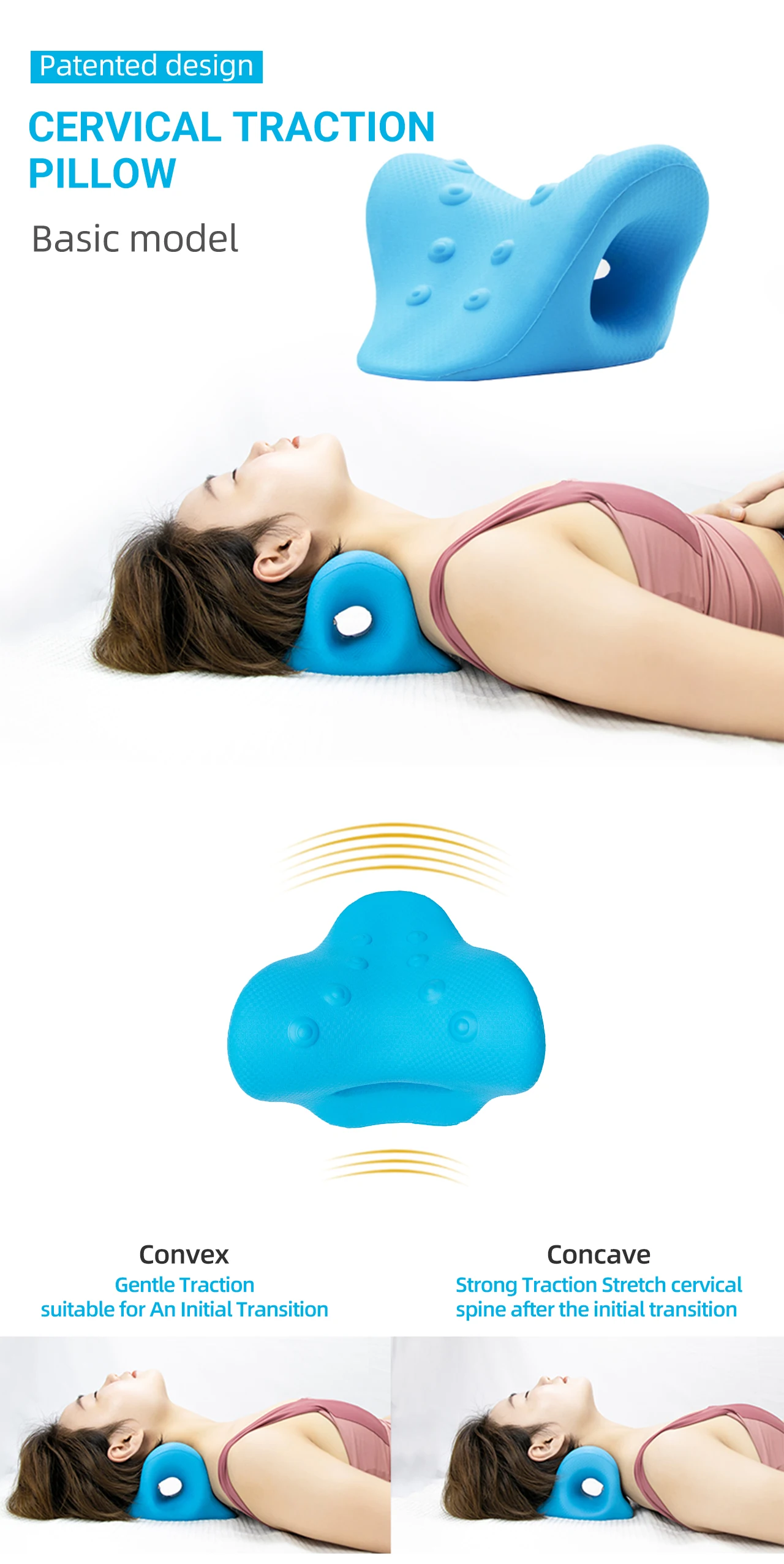 Factory Custom Orthopedic Pu Pillow Neck And Shoulder Relaxer Cervical