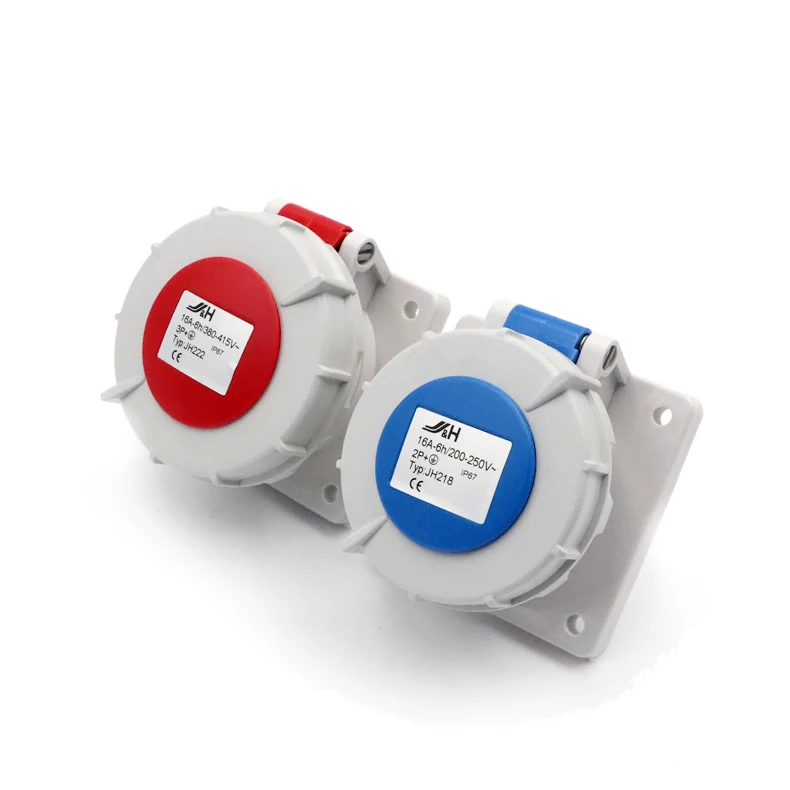 European 2P IP67 Waterproof Socket 16a Industrial Schuko Socket Waterproof Industrial Socket