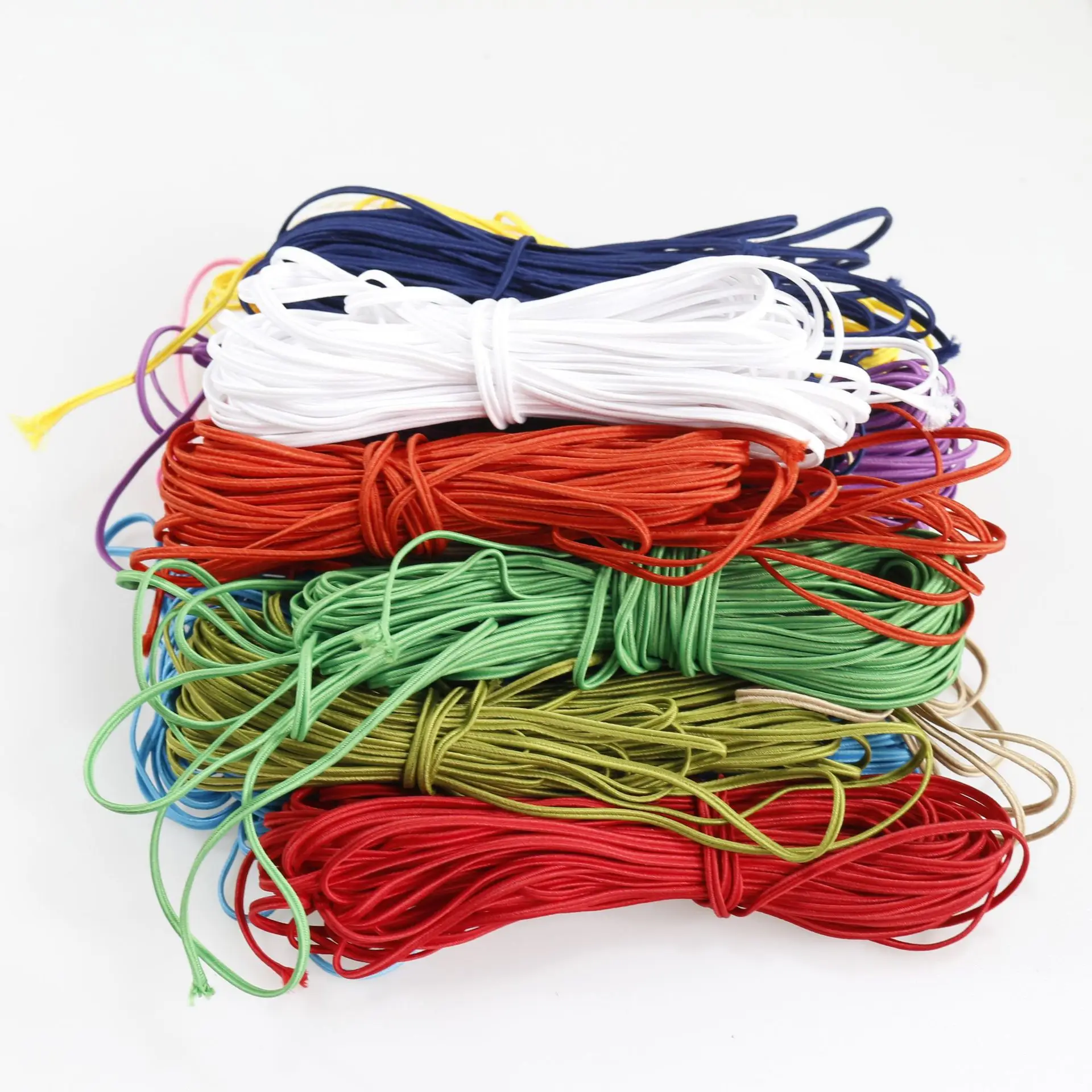 3mm colorful flat elastic cord