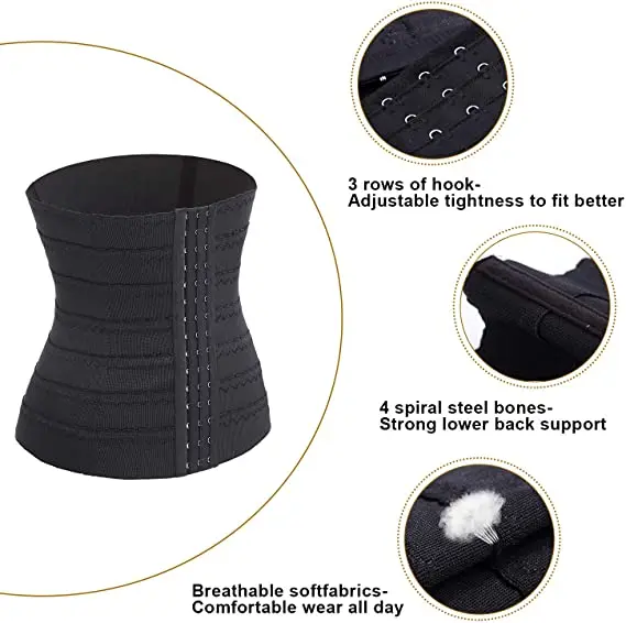 HKRXEC Hook-and-Eye Waist Trainer Corset in White