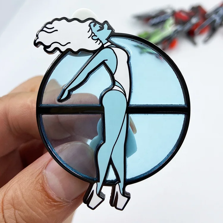 High Quality Custom Transparent Enamel Pin With Transparent Pin Enamel Stain Glass LAPEL  Pin