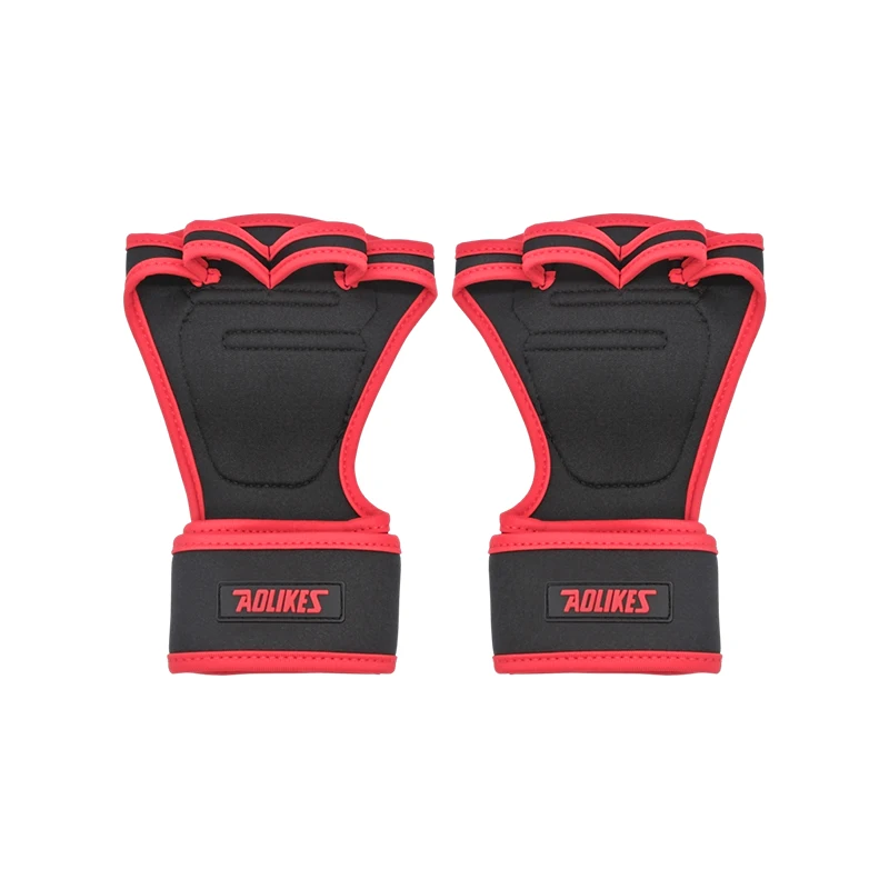 Aolikes Высокое Качество Пользовательский логотип вентилируемые тренировки фитнеса тяжелой атлетики тренажерного зала перчатки с запястьем