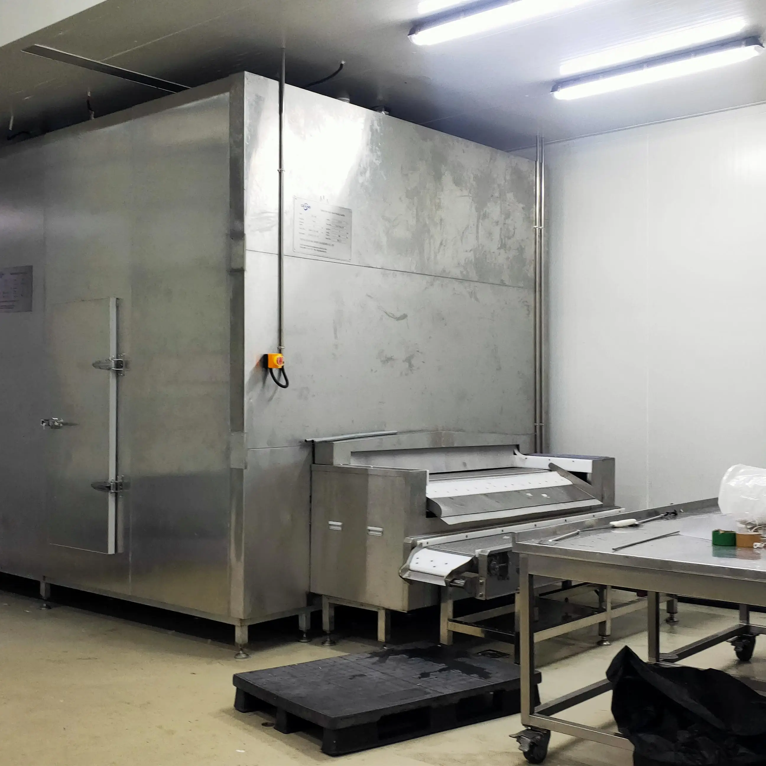 Industrial fluidized bed IQF tunnel freezer, automatic continuous quick freezing machine for vegetables and fruits