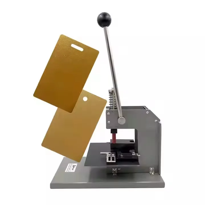TEBAK Portable Manual Puncher Hexagon Square Round Hole Drilling Making Punching Machine for Plastic Paper PVC Aluminum
