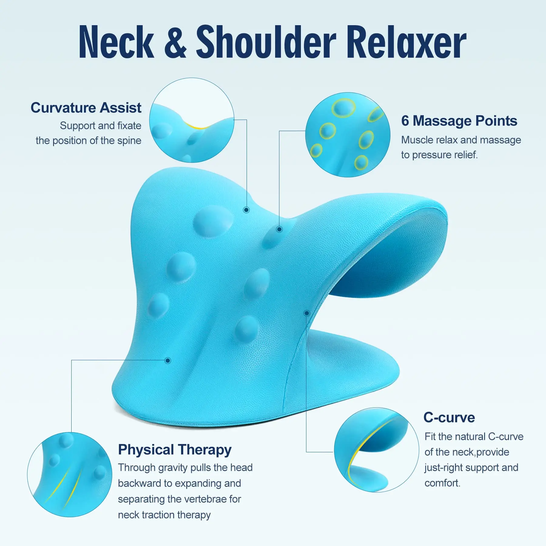 テルミー　リラクゼーショングッズ Neck Stretch Device Chiropractor - TMJ Pillow Relief