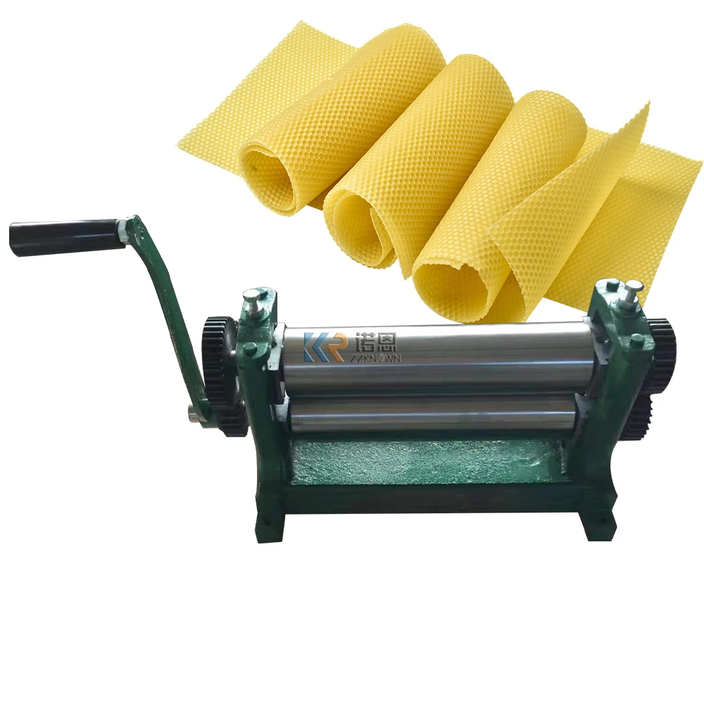 Manual Beeswax Foundation Embosser Honey Comb Bees Aluminum Alloy Roller Embosser Beeswax Foundation Machine