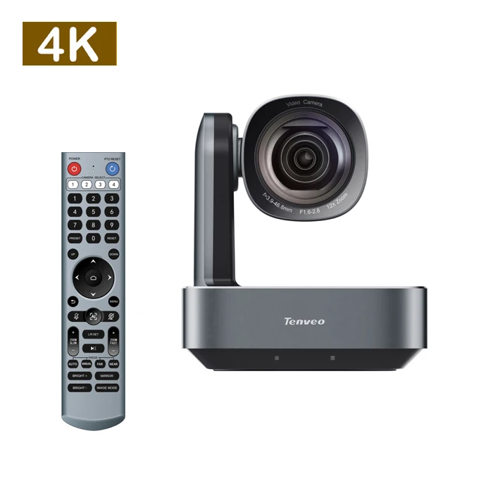 All in One Solution 4K UHD Video Conference System Conference Kits 4K 12x Optical Zoom Camera Bt Speakerphones for Zoom Meeting