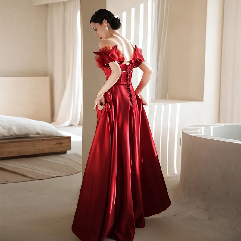 sachin and babi light blue dress Mother of the Bride Dress in Dark Red, Sleeveless Evening Dress, Long Formal  Gown With Slit, Fitted Prom Dress With Beads, Red Carpet Dress