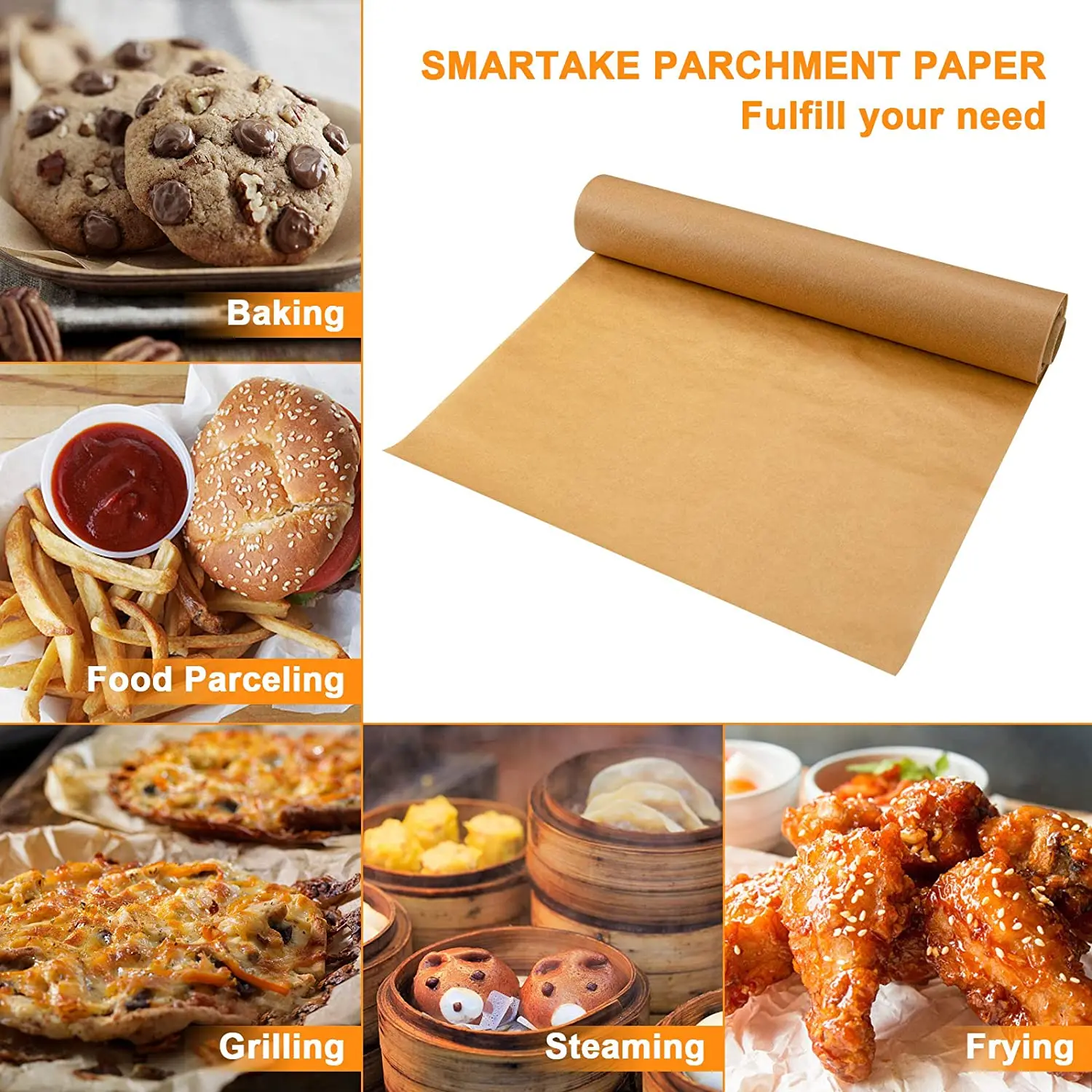 Katbite 500 Pcs Parchment Paper, 16x24 Inches Baking Paper, Heavy Duty & Non-Stick Parchment Paper Sheets, Pre-Cut Parchment Paper Baking Sheets Is