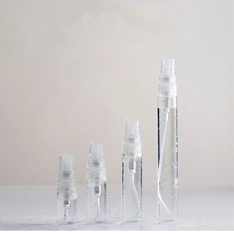 Portable Small Refillable Perfume Atomizer Spray Pump Glass Bottle 2ml 3ml 5ml 10ml Tube With Screw Cap