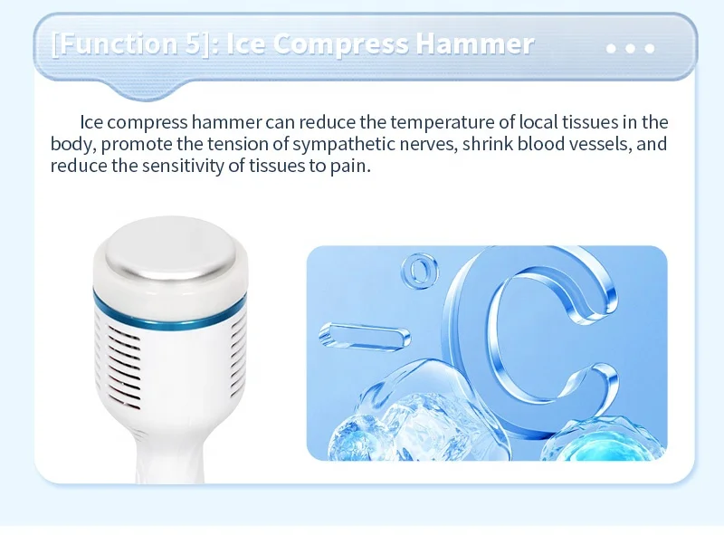 Professional 980nm Diode Laser 5-in-1 Multifunction System with Ice Compress Hammer