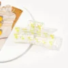8.5 cm square-floral yellow
