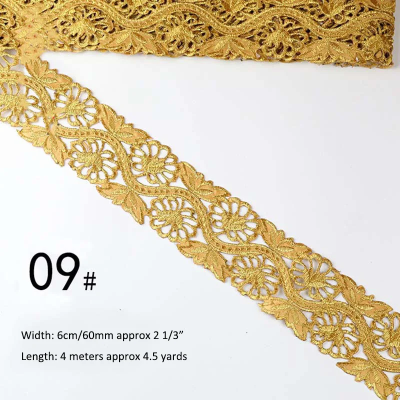 MAYJOYDIY Nastro Decorativo Oro A Forma Di S - In Poliestere 20m X 6mm - Per Cucito, Tende E Costumi