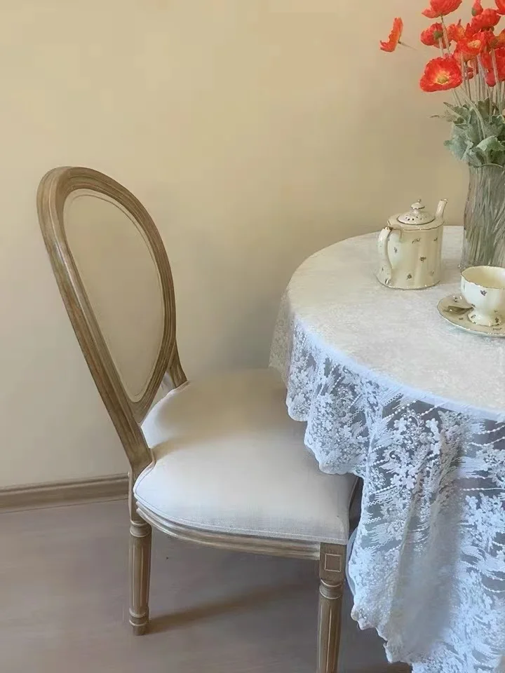 Modern Armrest Dining Chairs for Breakfast bar Coffee Shops Cafeteria Wood Leg Catering Cafe Chairs manufacture