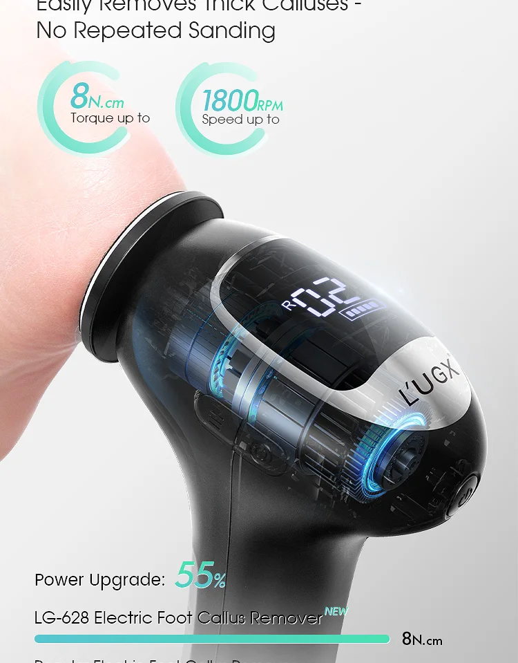 product rechargeable portable foot callus tools battery foot file polishing machine heels grinding foot care callus remover-6