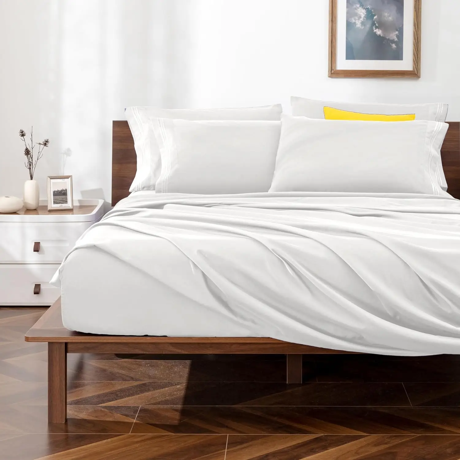Set Biancheria da Letto da 4 Pezzi-Set Trapunta Lenzuola rinfrescanti Queen Size-Ultra Morbido-setoso-Traspirante Classico Tessuto Seta Color Ghiaccio Set Lenzuola Federe,Grigio,Queen Set Biancheria da Letto da 4 Pezzi-Set Trapunta Lenzuola rinfrescanti Queen Size-Ultra Morbido-setoso-Traspirante Classico Tessuto Seta Color Ghiaccio Set Lenzuola Federe,Grigio,Queen
