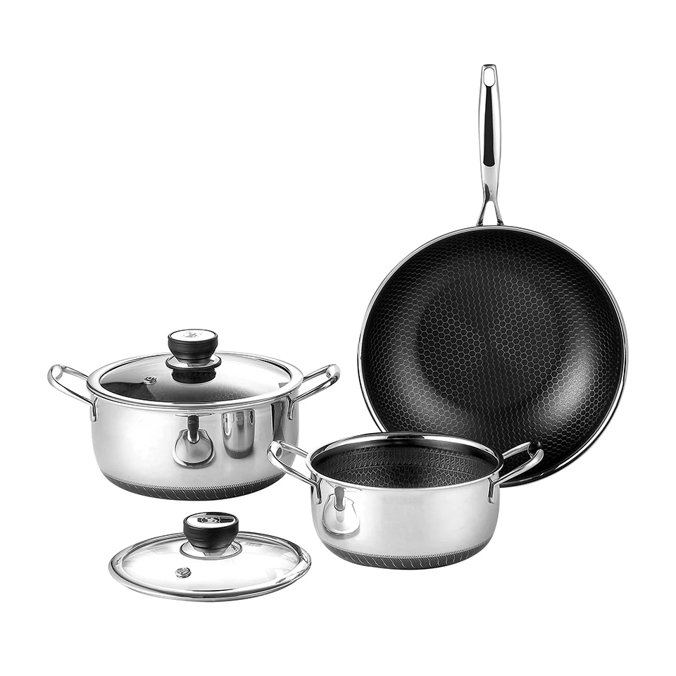 Wholesale Stainless Steel High Quality Cooking Pot Set Kitchen Pots And